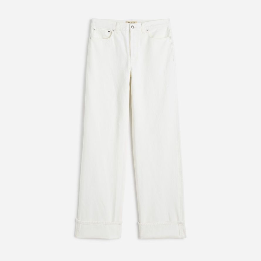 weiße madewell tief liegende baggy damen jeans
