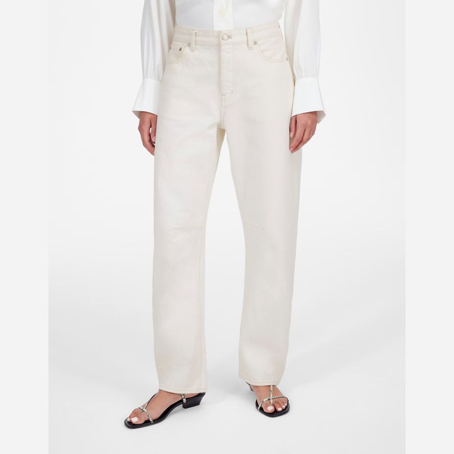 damen madewell schossen die barrel-leg jeans-creme