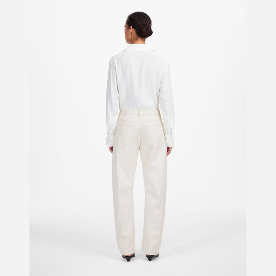 damen madewell schossen die barrel-leg jeans-creme