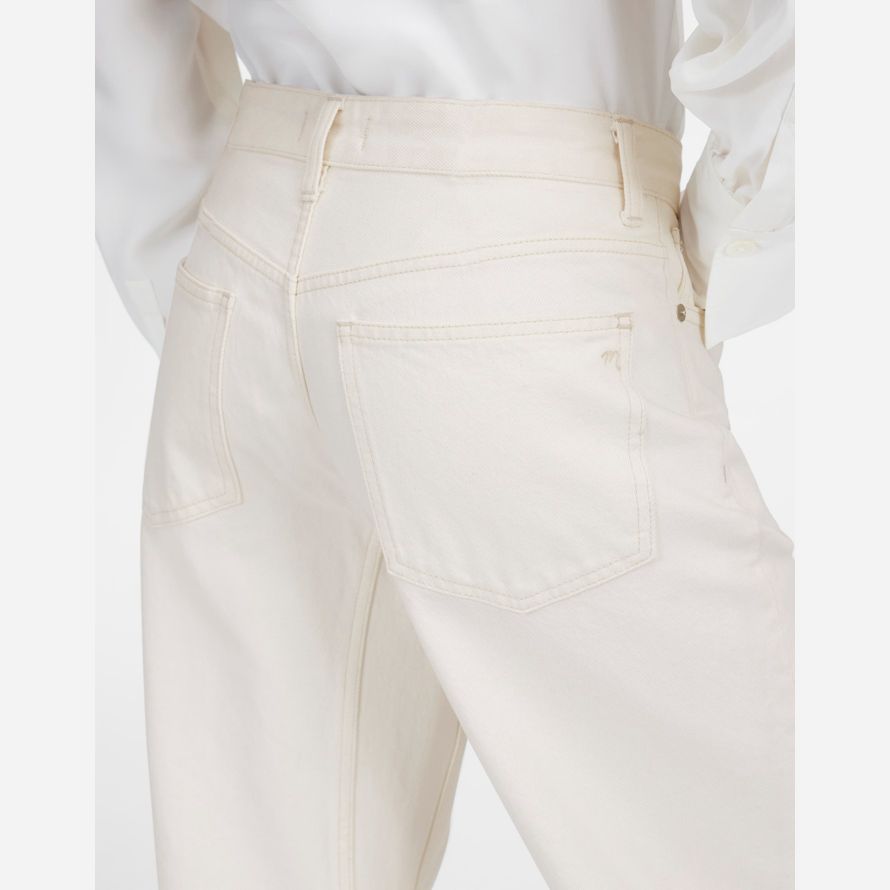 damen madewell schossen die barrel-leg jeans-creme