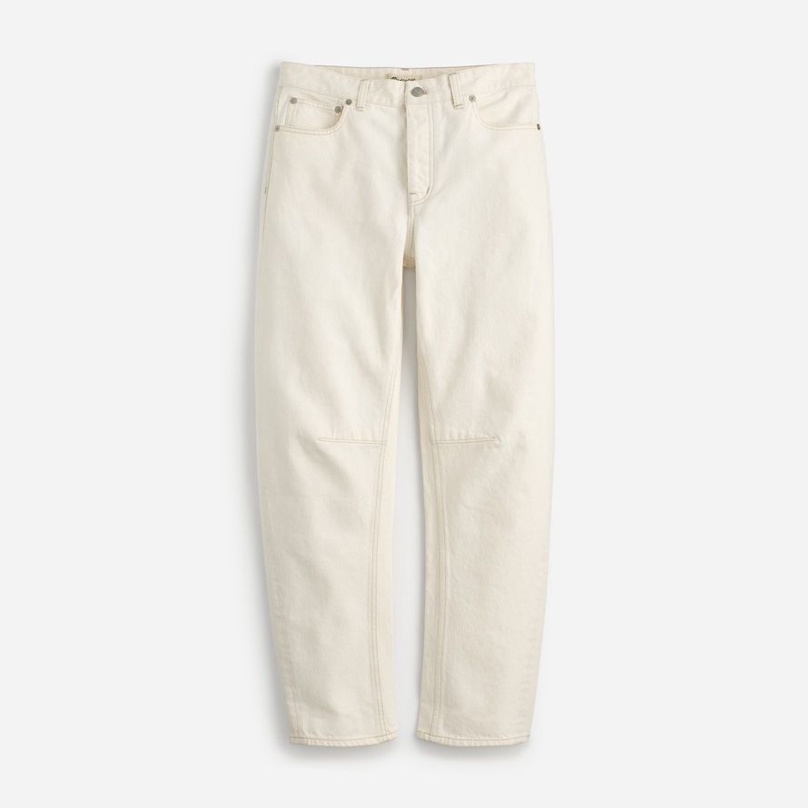 damen madewell schossen die barrel-leg jeans-creme