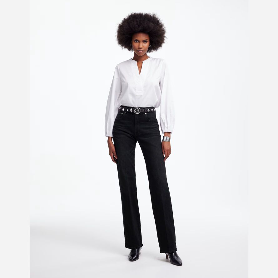 schwarz madewell relaxed bootcut damen jeans