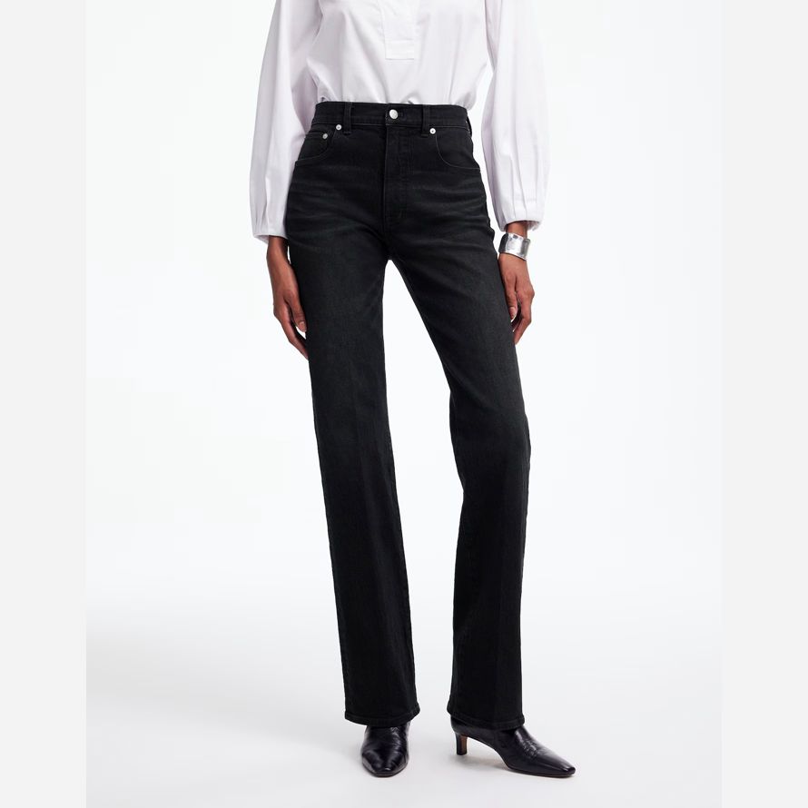 schwarz madewell relaxed bootcut damen jeans
