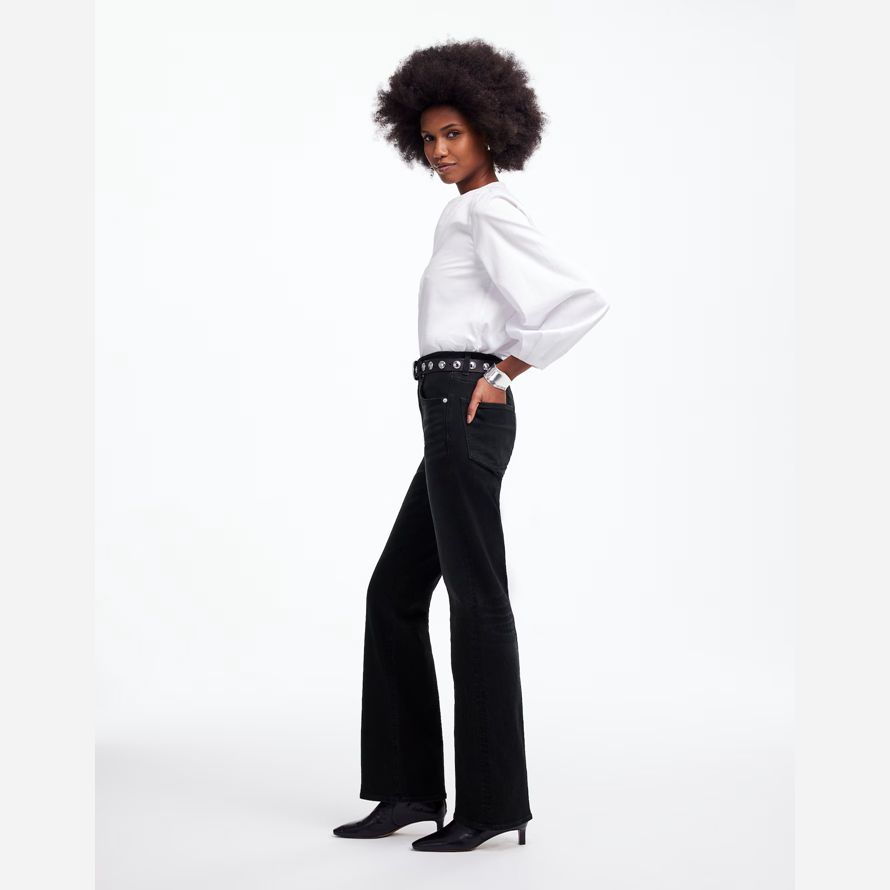 schwarz madewell relaxed bootcut damen jeans