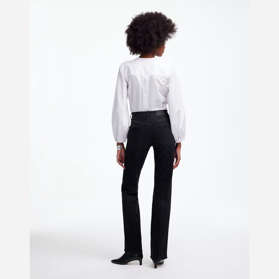 schwarz madewell relaxed bootcut damen jeans