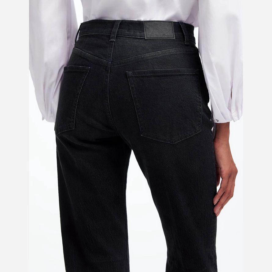 schwarz madewell relaxed bootcut damen jeans