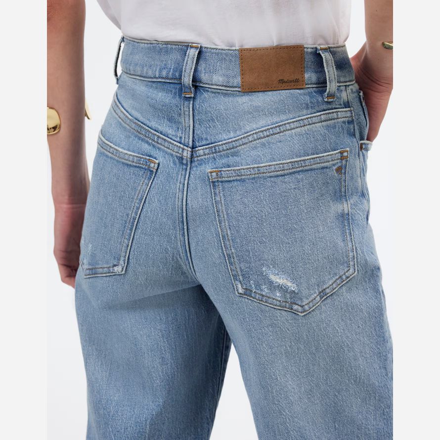 madewell die perfekte vintage-wide-leg crop womens jeans licht blau