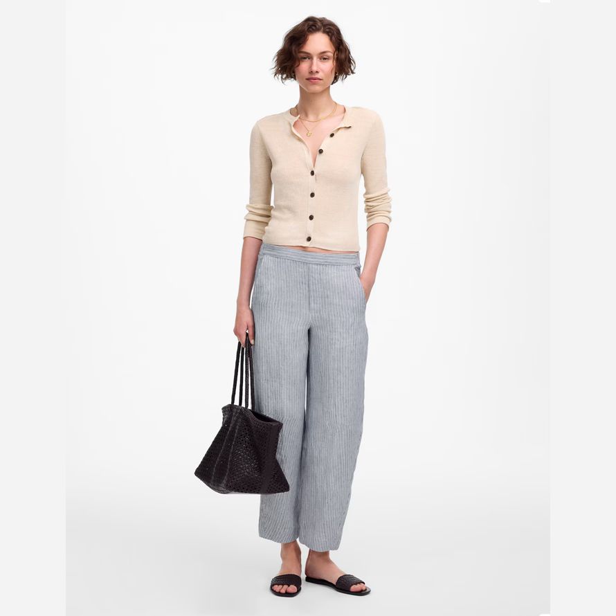 grau madewell pull-on-barrel-damen hosen