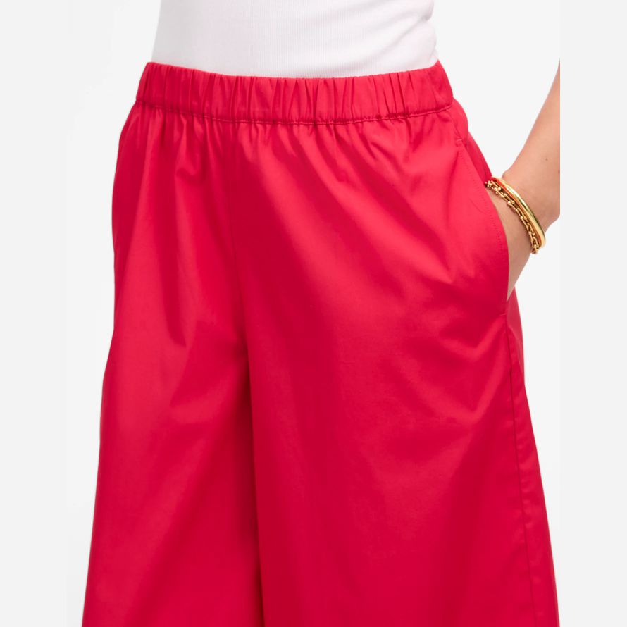damen madewell pull-on baumwolle hose red