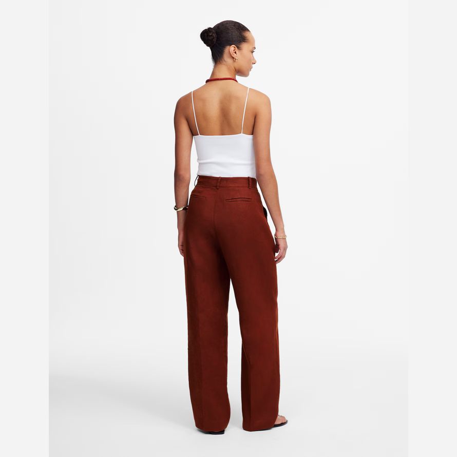 rot braun madewell slouchy gerade damen hosen