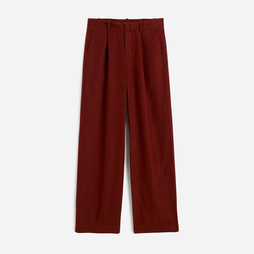 rot braun madewell slouchy gerade damen hosen