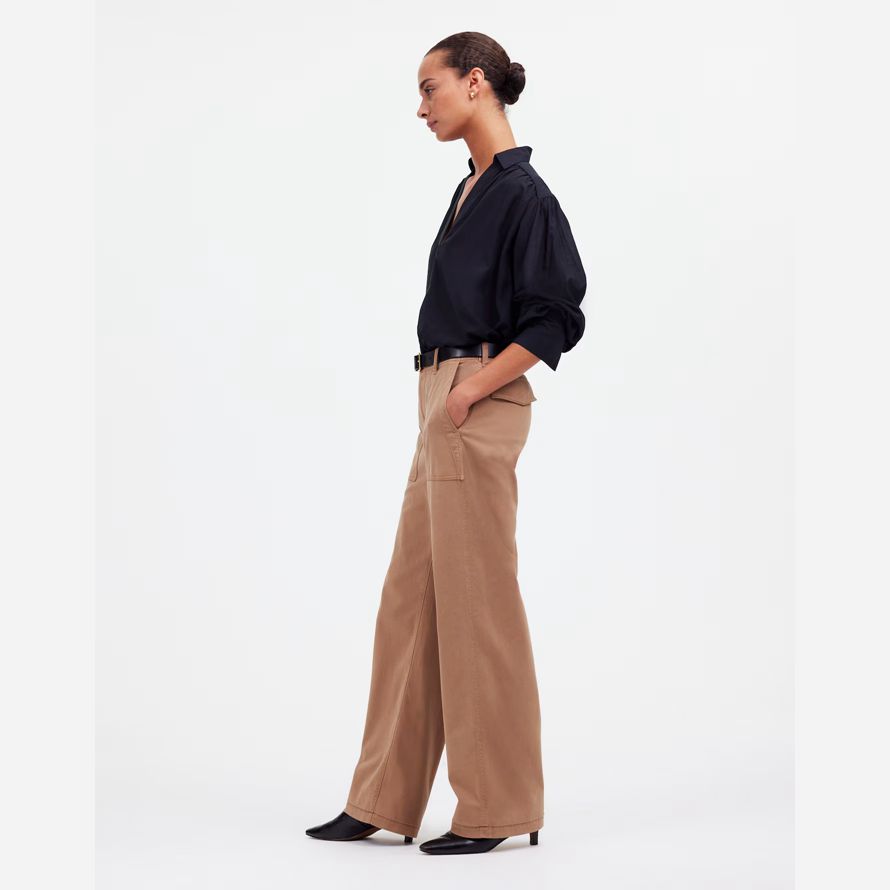 damen madewell tief liegende baggy-dienstprogramm hose-brown