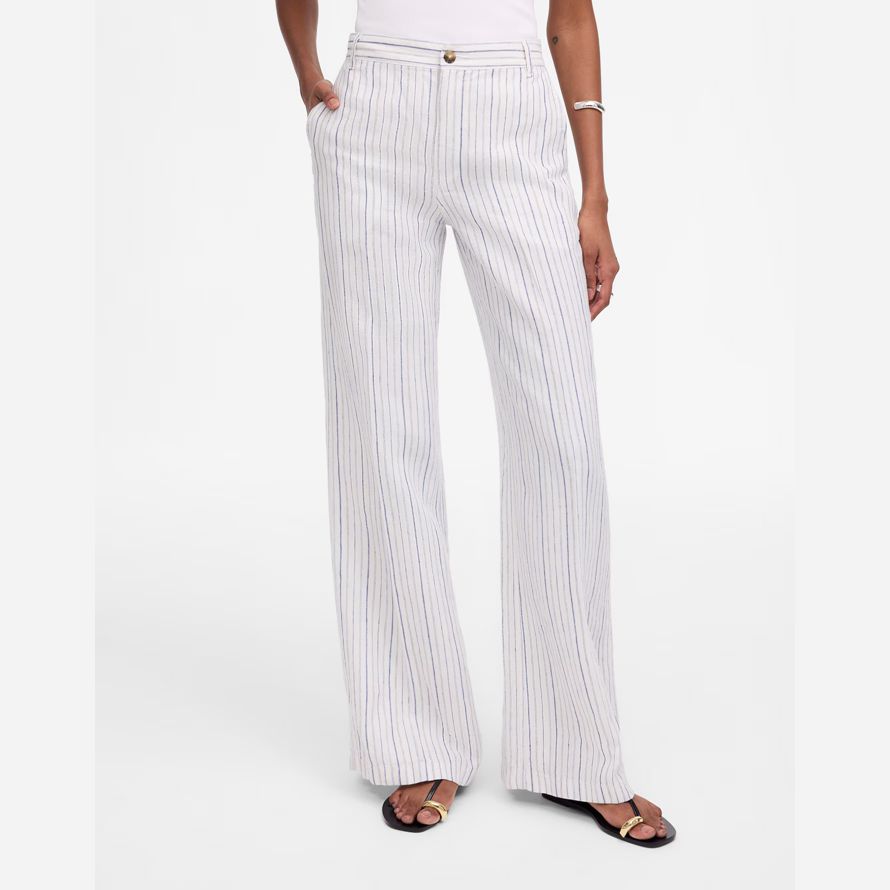 weiß blau damen madewell zoe entspannte weite hosen