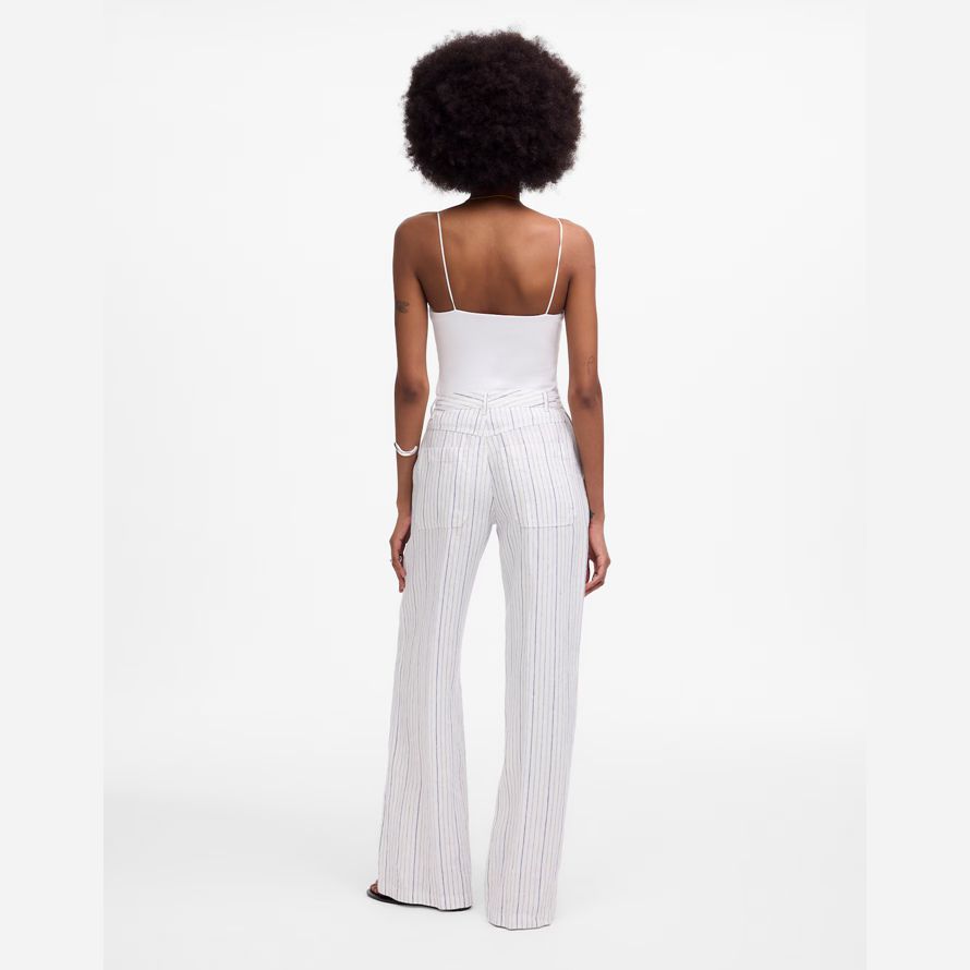 weiß blau damen madewell zoe entspannte weite hosen