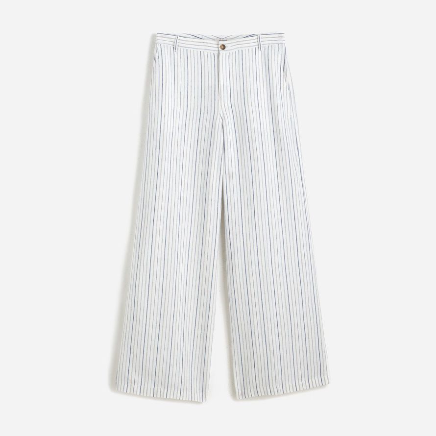 weiß blau damen madewell zoe entspannte weite hosen