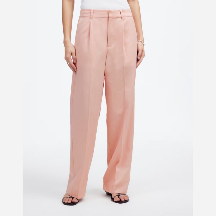 madewell slouchy gerade damen hosen rose