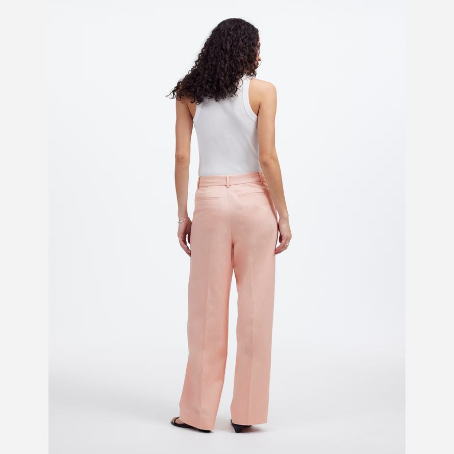 madewell slouchy gerade damen hosen rose