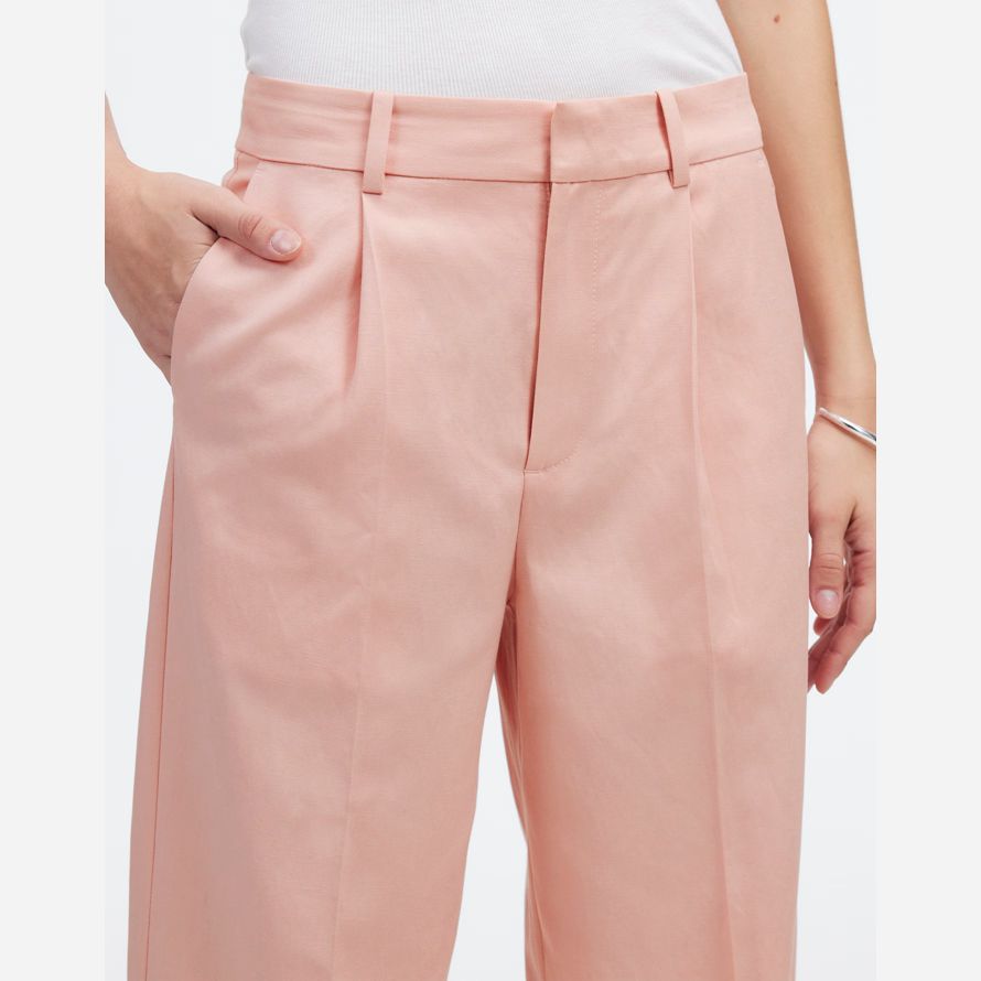 madewell slouchy gerade damen hosen rose