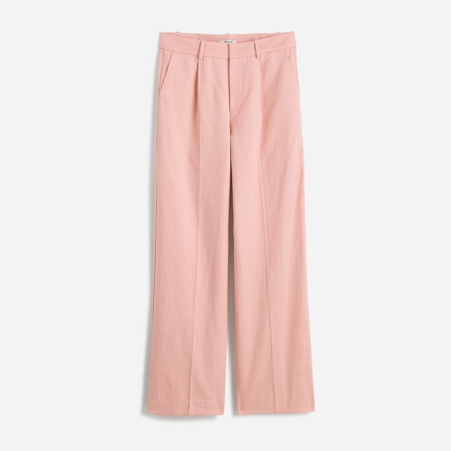 madewell slouchy gerade damen hosen rose