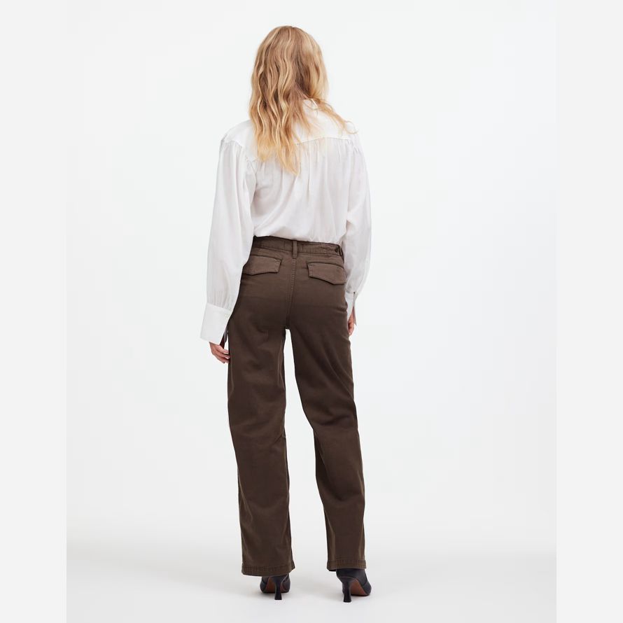 damen madewell tief liegende baggy-utility pants-dark brown