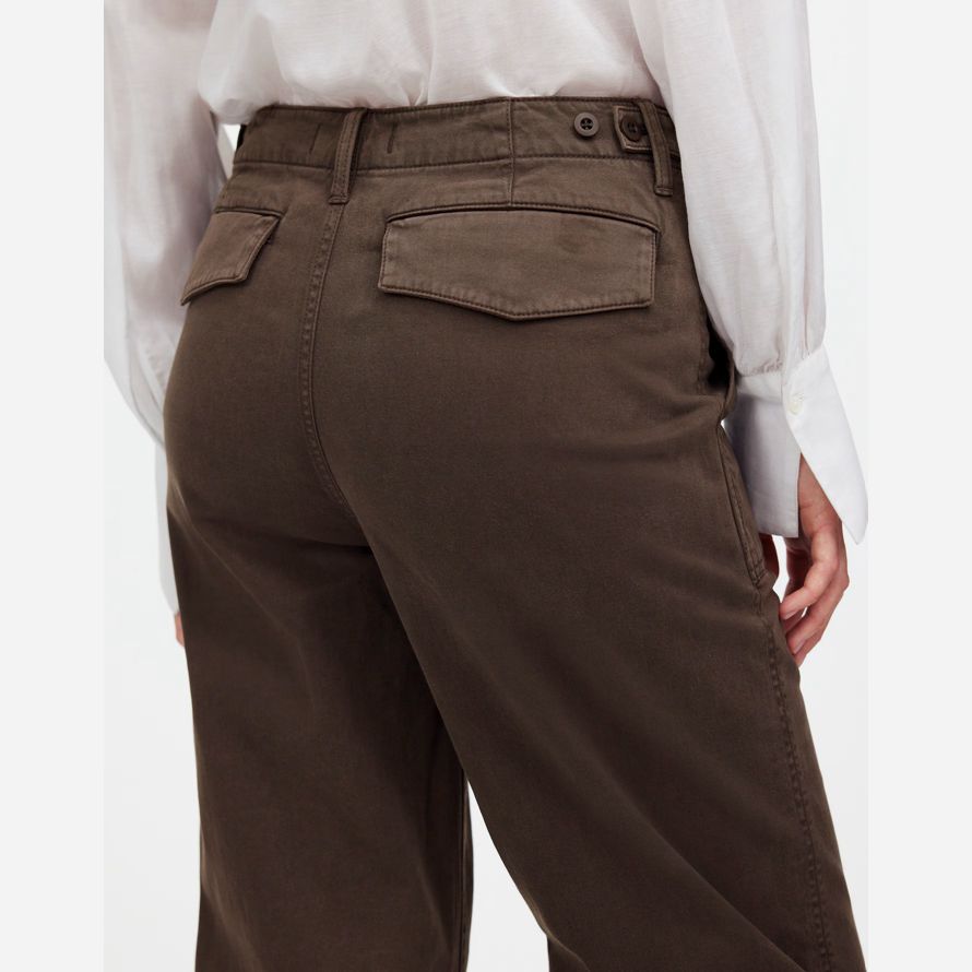 damen madewell tief liegende baggy-utility pants-dark brown