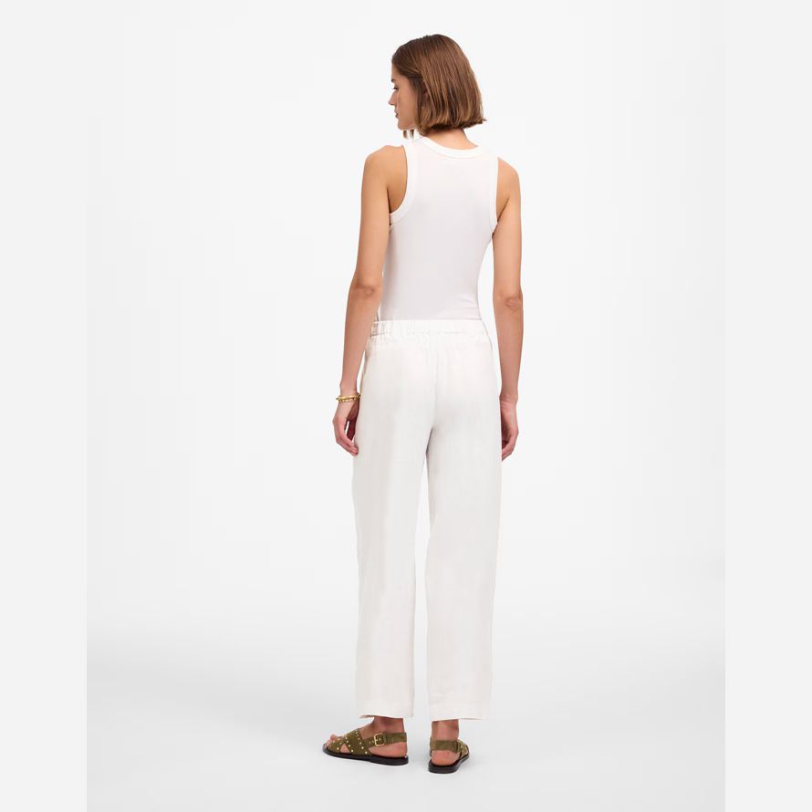 madewell pull-on barrel womens pants white