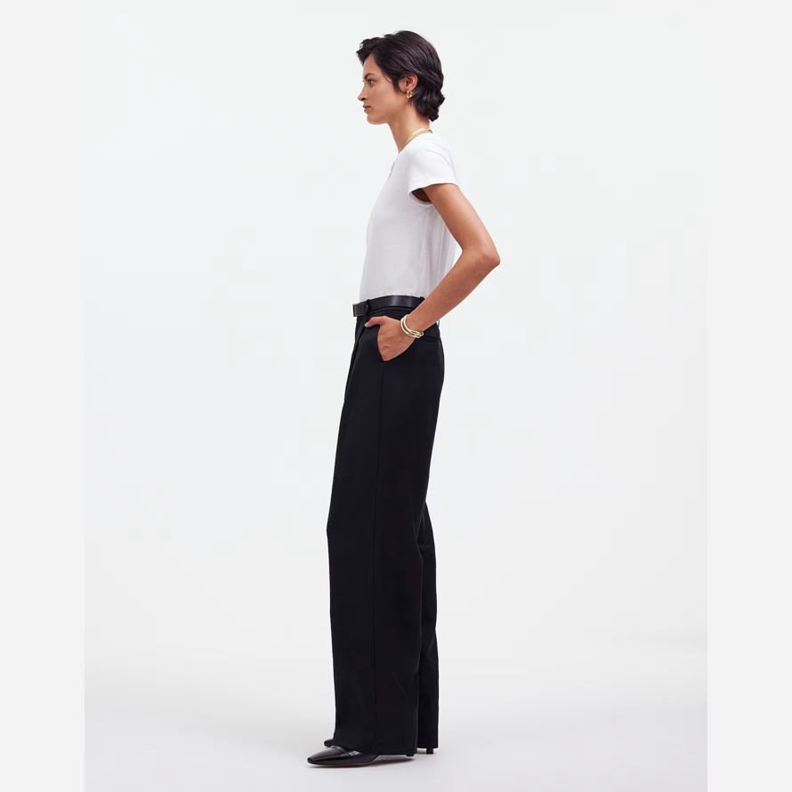 schwarz madewell slouchy gerade damen hosen