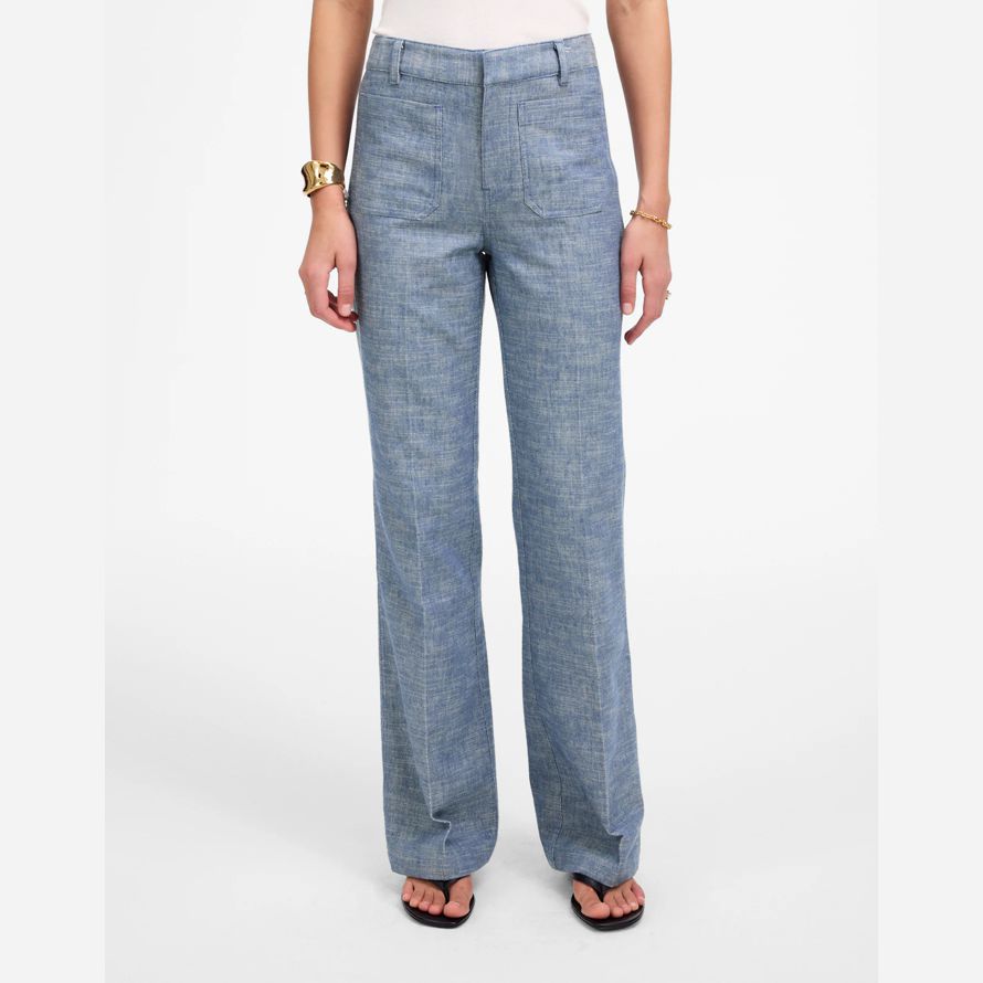 madewell straight-flare womens hosen-blue