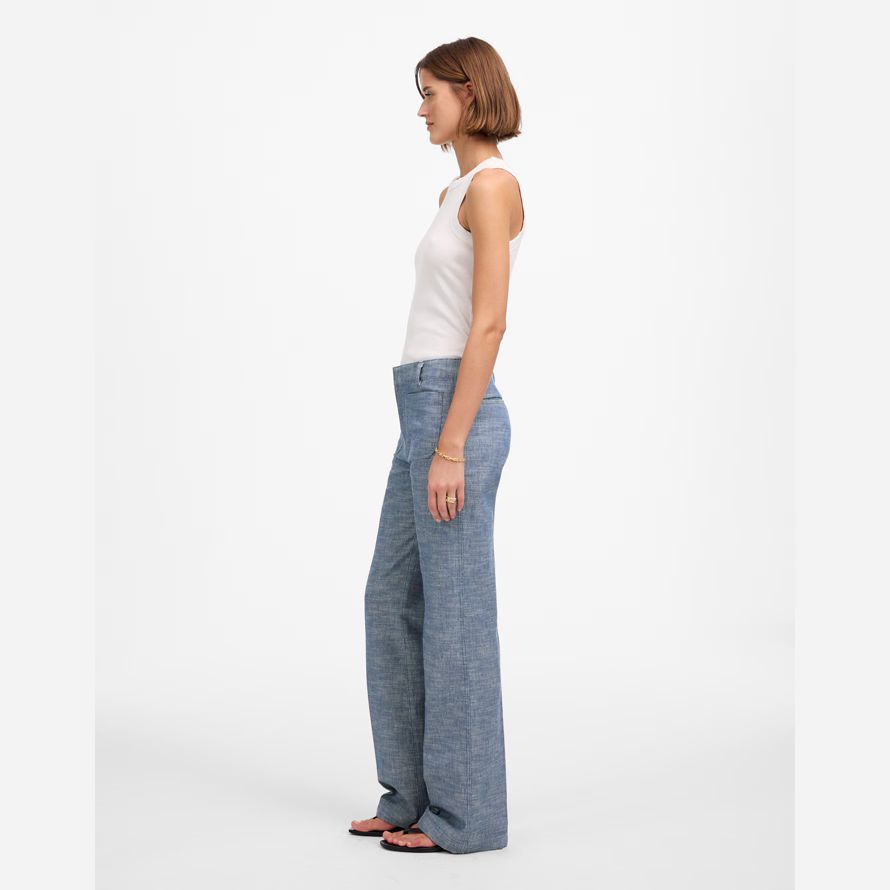 madewell straight-flare womens hosen-blue
