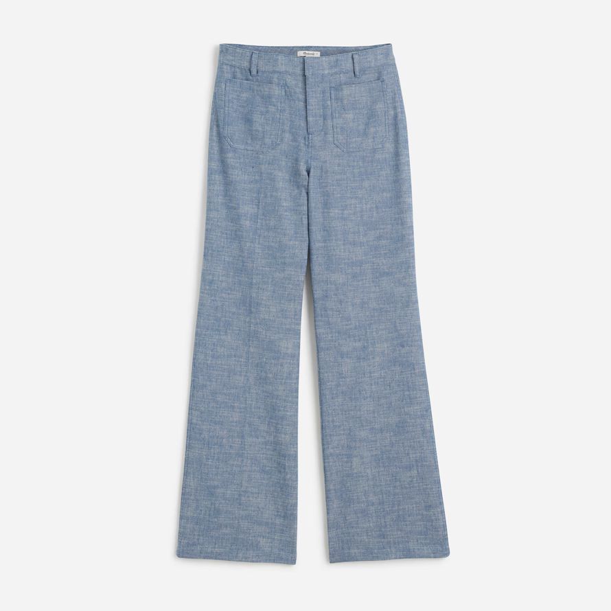 madewell straight-flare womens hosen-blue
