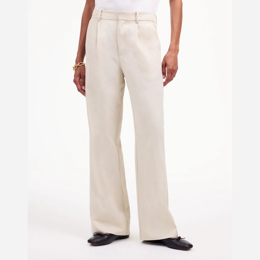 damen madewell slouchy gerade hosen-beige