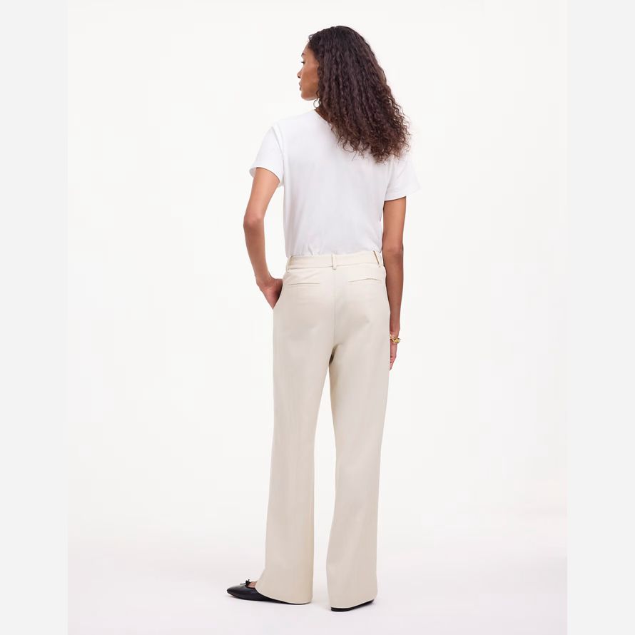 damen madewell slouchy gerade hosen-beige