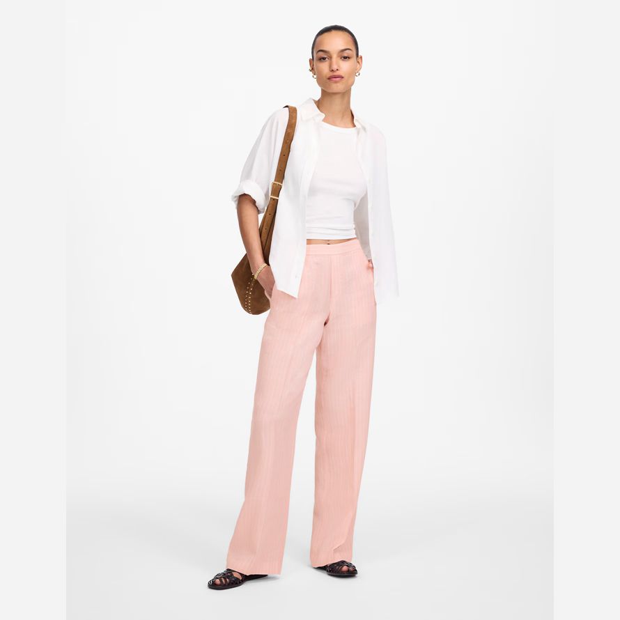 light coral madewell easy pull-on damen pants