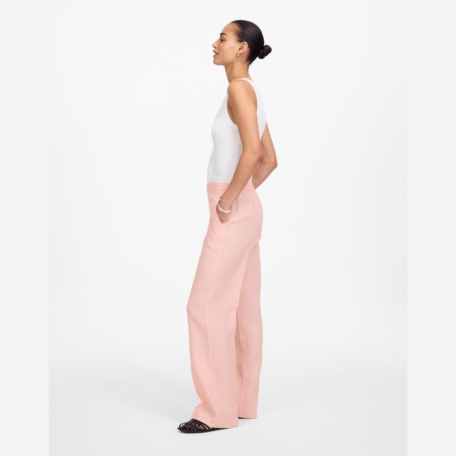 light coral madewell easy pull-on damen pants