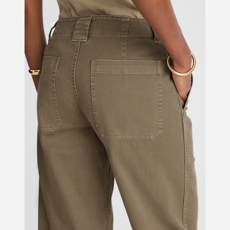 khaki madewell tapered-leg-dienstprogramm damen hosen