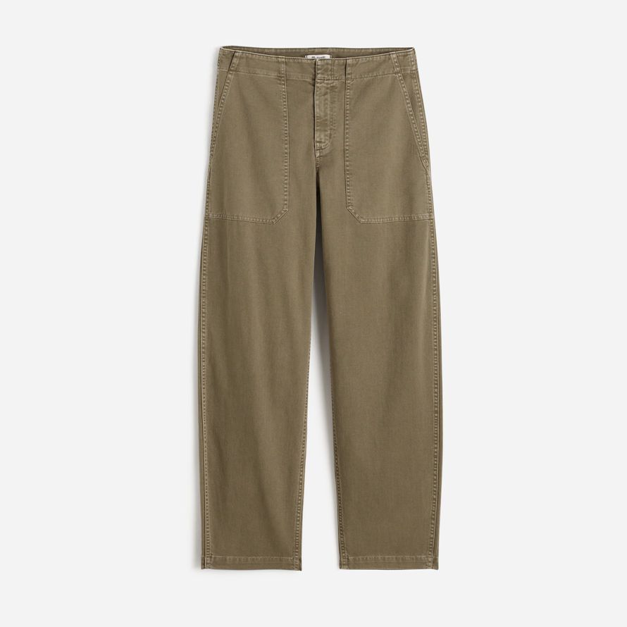 khaki madewell tapered-leg-dienstprogramm damen hosen