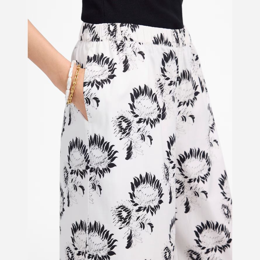 weiß schwarz madewell pull-on baumwolle damen hosen