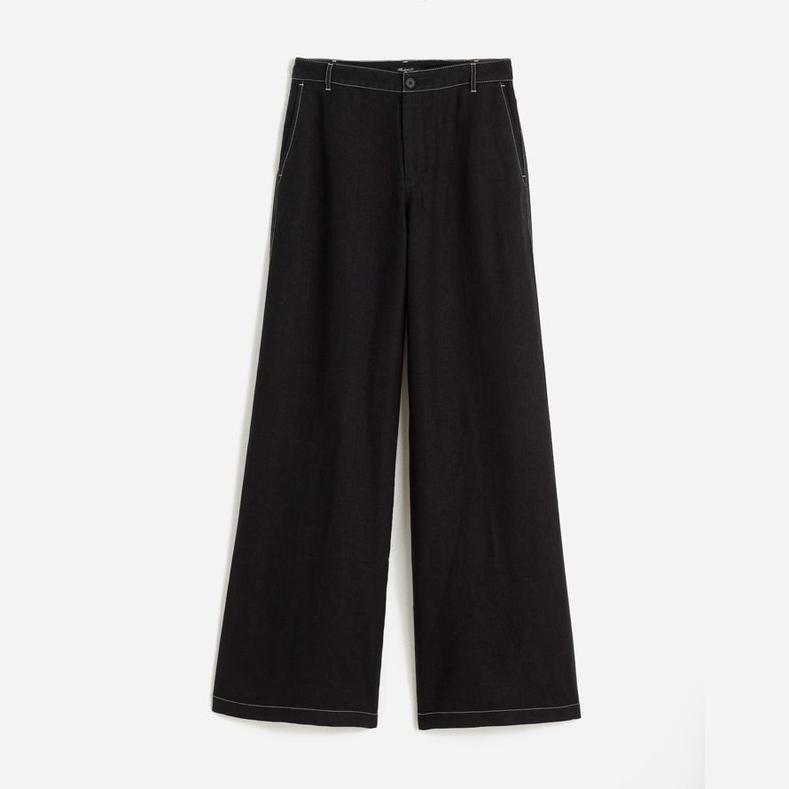 damen madewell zoe entspannte weite hose-schwarz
