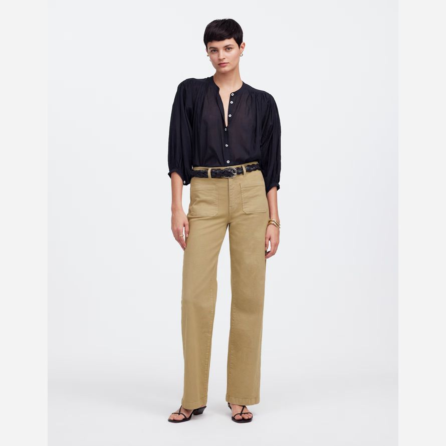 damen madewell die emmett wide-leg-hosen-khaki