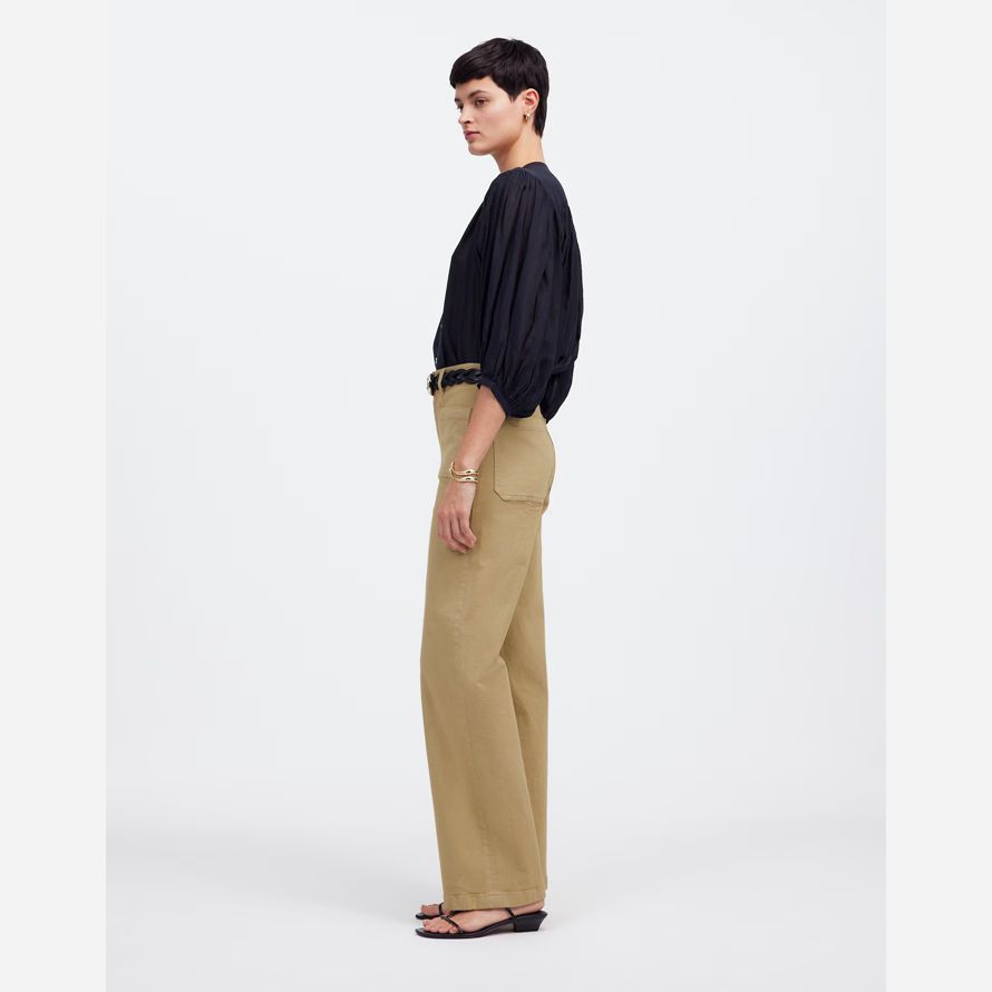 damen madewell die emmett wide-leg-hosen-khaki