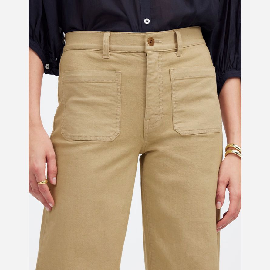 damen madewell die emmett wide-leg-hosen-khaki