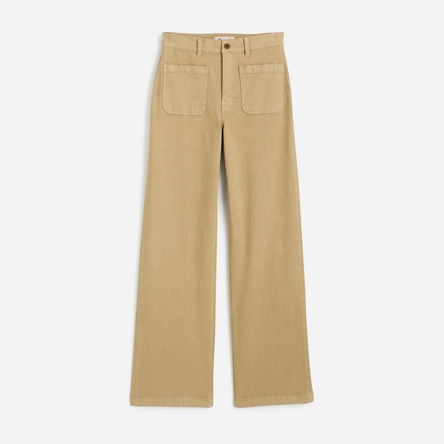 damen madewell die emmett wide-leg-hosen-khaki