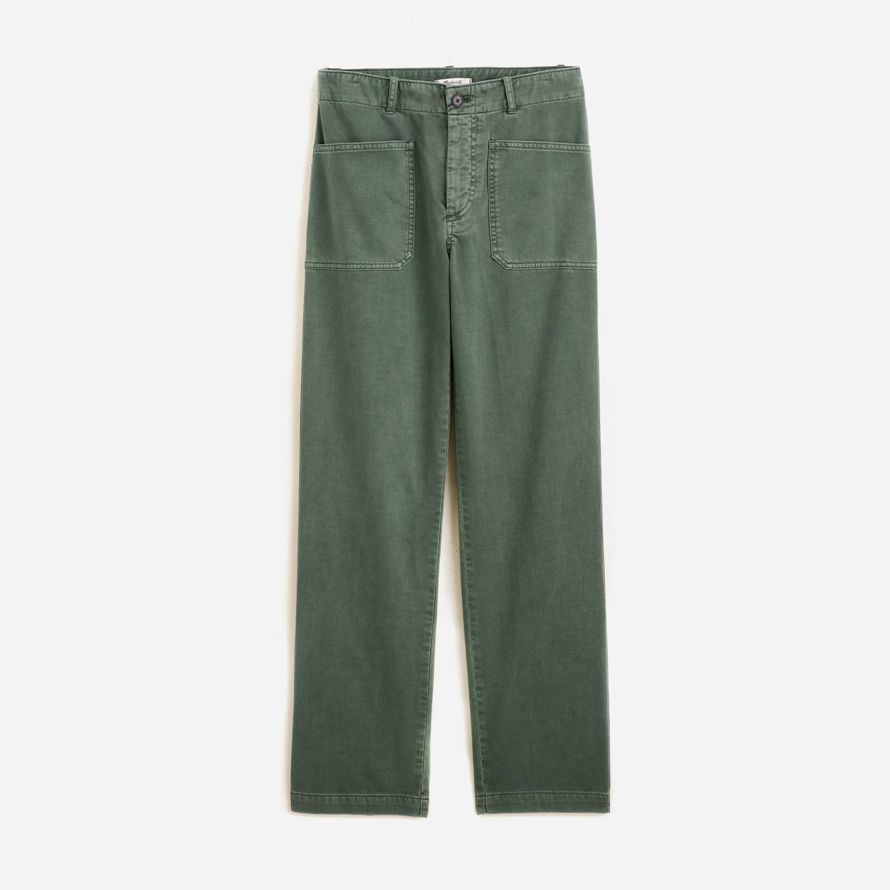 grüne damen madewell konus-leg utility pants
