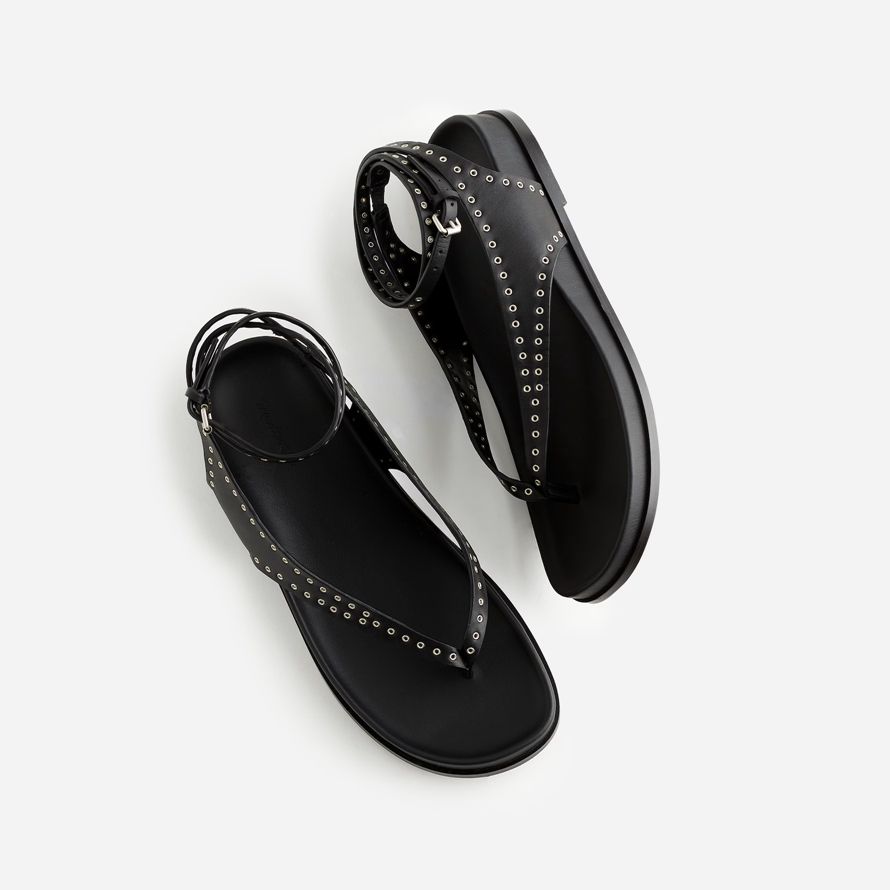 damen madewell das eleni knöchel-wrap-sandalen schwarz