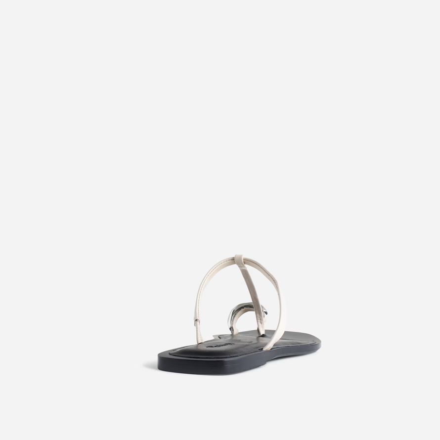 weiße madewell das dessa toe ring damen sandalen