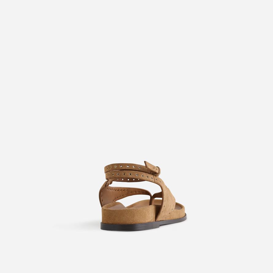 damen madewell das eleni knöchel-wrap-sandalen khaki