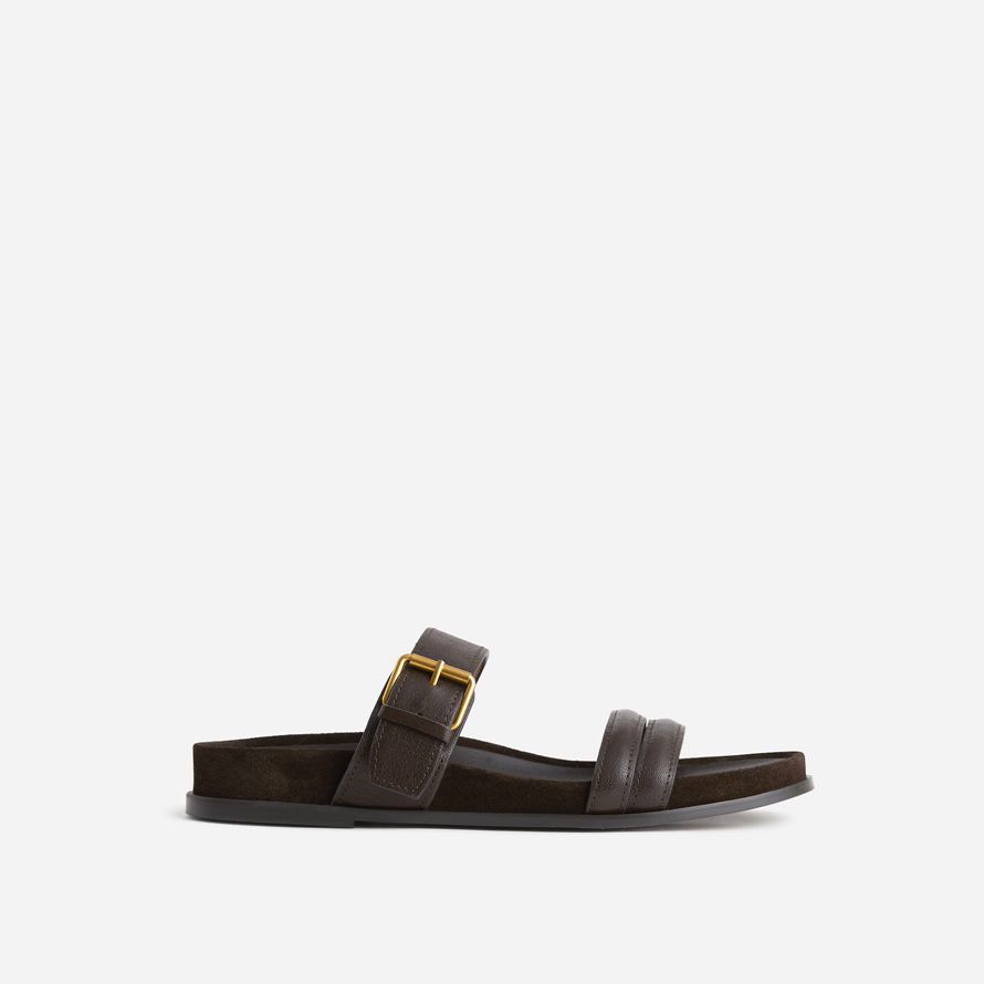 damen madewell den dara-double-strap slide sandalen schokolade