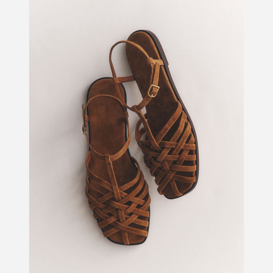 madewell milano fischer damen sandalen braun