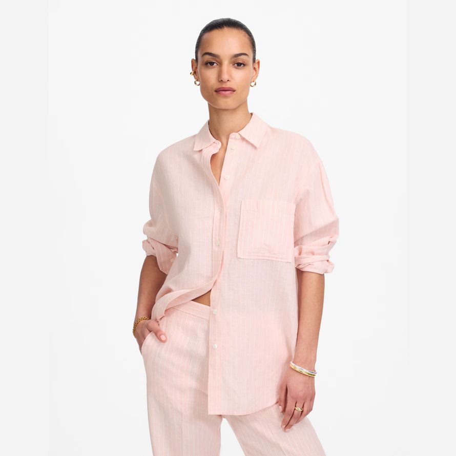 rose madewell Übergroßes button-up-womens t-shirts