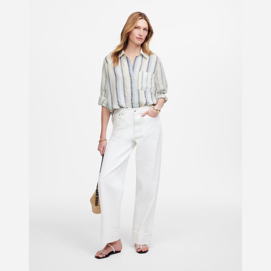 white light blue womens madewell bettwäsche einfach y-hals button-up-shirts